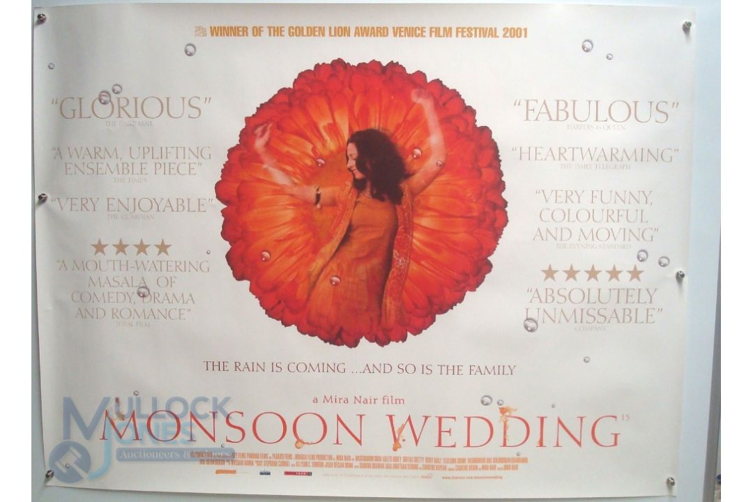 4 Original Movie/Film Posters - Monsoon Wedding, The Piano Teacher, Assault on Precinct 13, - Image 1 of 4