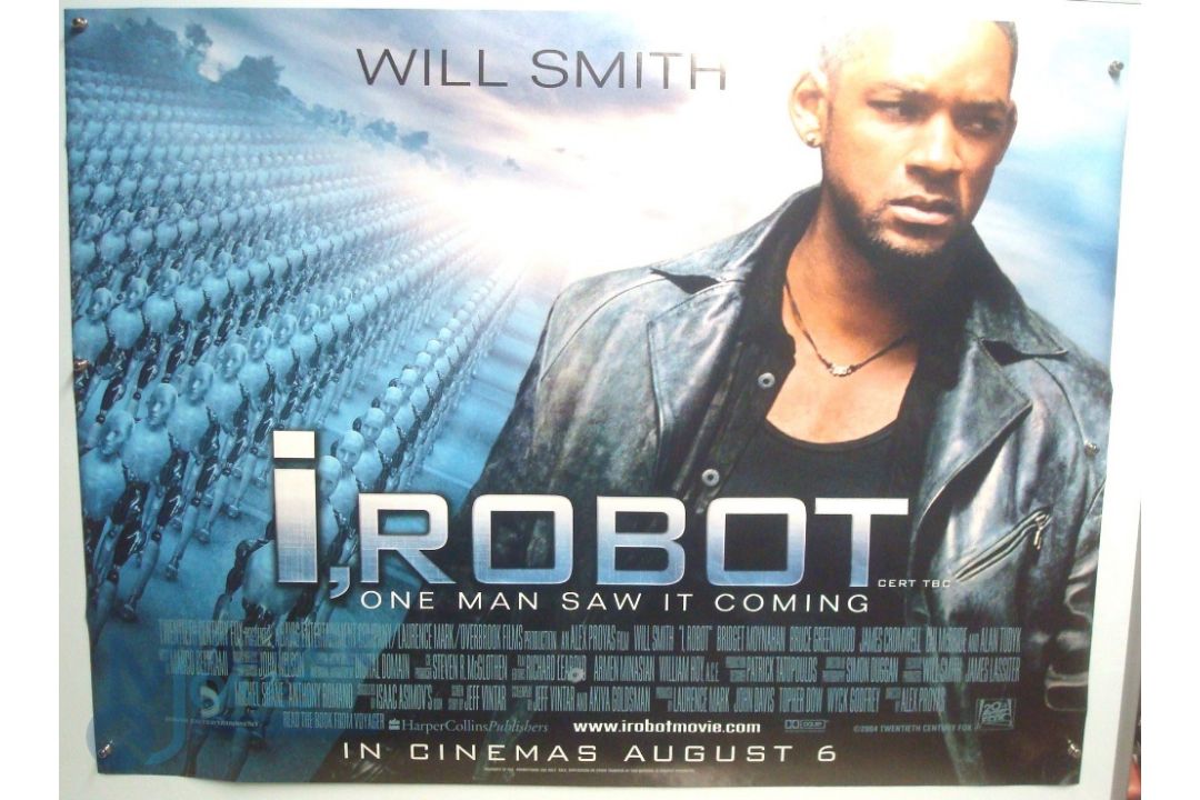 Original Movie/Film Poster - Will Smith 2004 I Robot and 1997 Men in Black - 40x30" approx. kept - Image 1 of 2