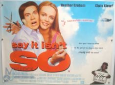 4 Original Movie/Film Posters - Say it isn’t So, All The Pretty Horses, Hopscotch, The Sheltering