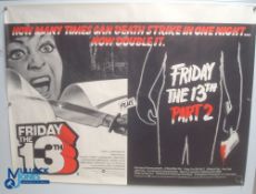 Original Movie/Film Poster - 1980/81 Friday 13th and Friday 13th Part 2 - 40x30