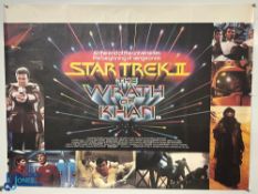 Original Movie/Film Poster - 1982 Star Trek II The Wrath of Khan, 40x30” approx. light folds,