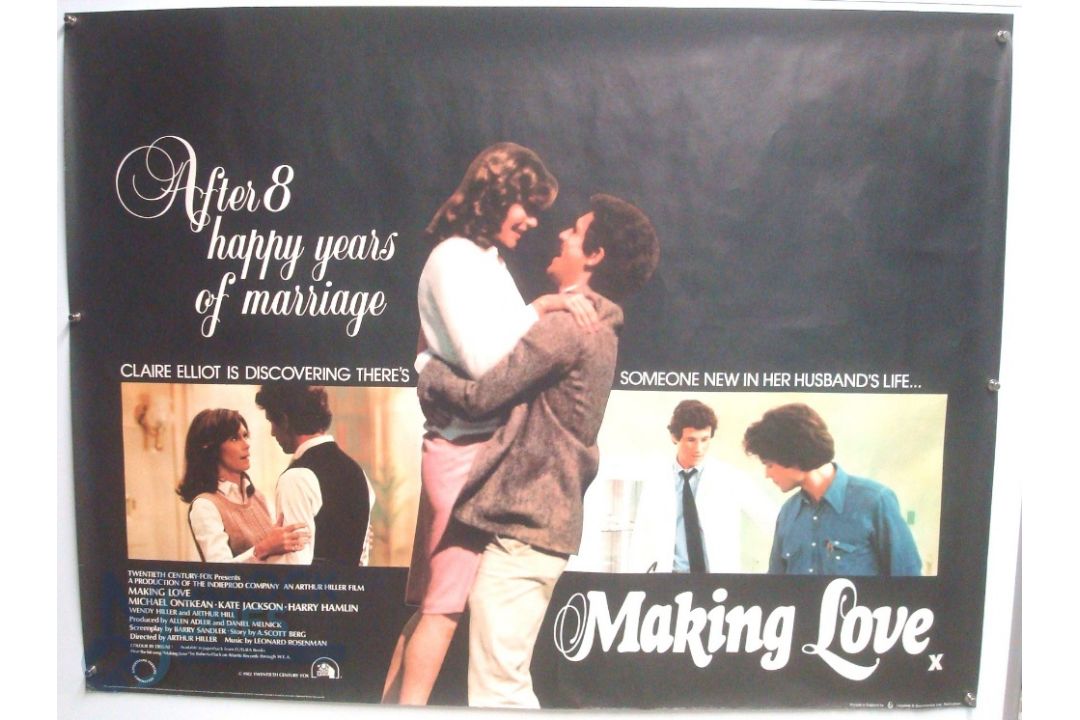 Original Movie/Film Poster - 1982 Making Love - 40x30" approx. kept rolled, creases apparent, Ex