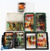 Collection of approximately 100 salmon flies, comprises 9 Shrimp patterns, 10 tube flies, 16
