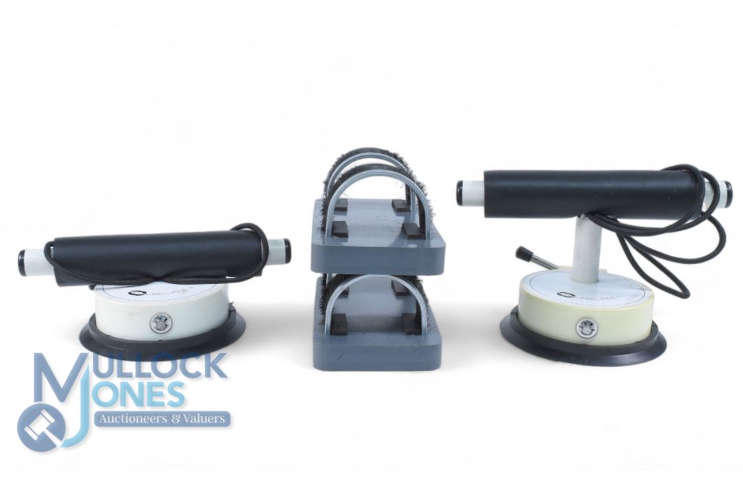 Pair of Vac-Rac suction rod top carriers for car or van, and a box set of Spey rod holders. (2)