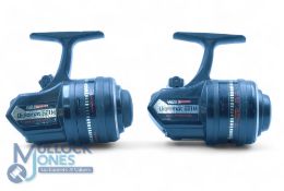 Pair of Abu Diplomat 601M coarse fishing reels, 1 with anti-back wind removed, both retain good
