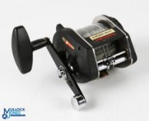 ABU Ambassadeur Ultra Mag XL V multiplier reel featuring an in black stamped 650300 to foot, star