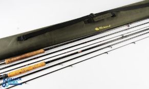 Daiwa Whisker Fly 11’3”, 3 piece carbon fly rod, #6/8, Scottish Thistle logo, cork handle (