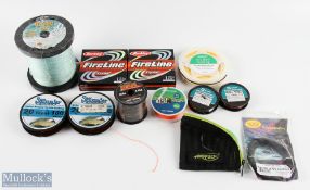 A large collection of line accessories, made up of - 1x 1000m spool Derby?; 2x Berkeley Fire line