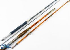 Shakespeare Alpha 1650-270 glass trout fly rod 2.7m 2pc line 7/8#, double alloy down locking reel