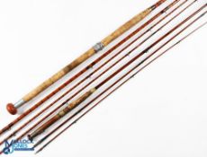 Hardy Alnwick split cane salmon fly rod - 14’ 3pc with spare tip (4” short) No C11794, 24” handle