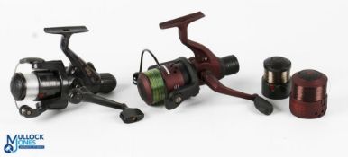 Drennan Red Range fixed spool reel with spare spool, good bail, rear tensioner, in zip case. Very