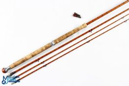 Hardy Alnwick “The No 3 AHE” wood steel centred palakona split cane salmon rod E71543 12’ 6” 3pc