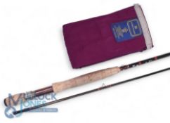 Hardy Sovereign 9’ 6”, 2 piece carbon trout fly rod, line rate #7/8, cork handle with extension,