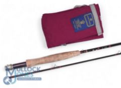 Hardy Sovereign 9’ 2 piece carbon trout fly rod, line rate #6/7, cork handle, wood spacer,