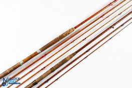 Alex Martin Glasgow split cane salmon fly rod steel centred 12’ 6” 3pc (mid section 6” short and tip