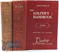 The Golfers Handbook & Year Book 1933 and 1934 - illustrated with photographs and advertisements,