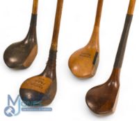 3x Assorted Socket neck woods incl Patent Robert Simpson, Carnoustie Malinka de-lux broad striped