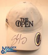 Autograph - signed Shane Lowry (Winner) 2019 Golf Open Portrush Cap - signed to the peak in ink.