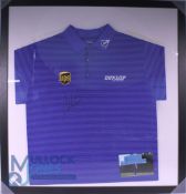 2012 The Masters Lee Westwood Masters signed and worn Dunlop Golf Shirt. This was a prize won in a