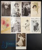 Period Female Golfers Postcards, to include Gladys Cooper, Ellaline Terriss, Phyllis Dare, Anna