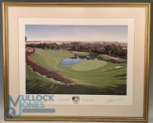Baxter, Graeme signed 1997 Ryder Cup colour print - signed by the artist to the board and titled 