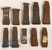 Collection of Golf Clubmakers and Retailers Cast Iron Club Head and Shaft Stamps (10) to incl