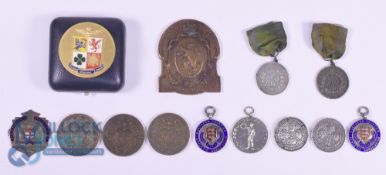 Selection of Athletic Sporting Medals. To include H/M Silver examples (100g) featuring Stock