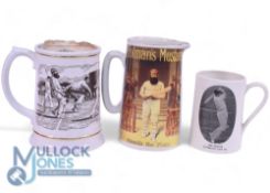 Cricket Related Tankards. To include Sandland Ware Ted Dexter 1963 Australian Tour, The Ashes