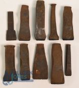 Collection of Golf Clubmakers and Retailers Cast Iron Club Head and Shaft Stamps (10) to incl J G