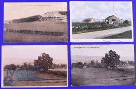 4x miscellaneous Welsh Golf Clubs and Missing Links Postcards - to incl colour card of Borth Links