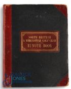Interesting 1889-1907 North British and Mercantile Golf Club (Edinburgh) Minute Book - bound in half
