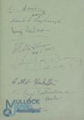 Autograph Book. Containing 24 autographs of 1950s Athletes including Reggie Pearman 1924-2012