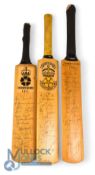 Miniature Signed Cricket Bats. Derbyshire for the seasons 1990, 1993 together with another one