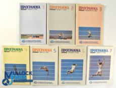 Seven Athens Greece 1982 European Athletic Championships programmes - All 7 days programmes in