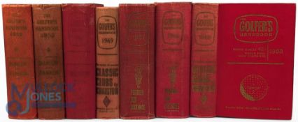 The Golfers Handbook & Year Books 1952-1968: 7 assorted years to include 1952, 53, 62, 66, 67, 68,