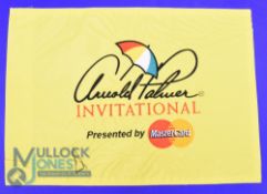 2010 Arnold Palmer Invitation embroidered pin flag signed by the winner Ernie Els