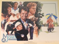 1995 European Ryder Cup signed ltd ed colour print titled 