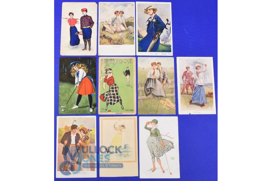 Interesting collection of early 20thc American, European and UK romantic and stylish ladies portrait