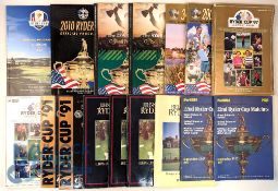 1977-2014 Ruder Cup Match Official Programmes: a part run with duplicates, to include 1977 x2, 1985,