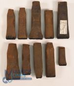 Collection of Golf Clubmakers and Retailers Cast Iron Club Head and Shaft Stamps (10) to incl