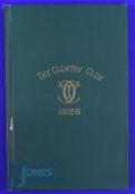 Scarce 1928 The Country Club, Brookline Massachusetts Annual Hand Book - to include golf, Lawn