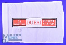 2003 Dubai Desert Classic embroidered pin flag signed by the winner - Robert-Jan Derksen with runner