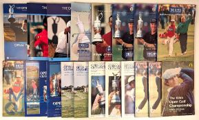 1976-2009 The Open Golf Championship Programmes, a collection part run with duplicates to include