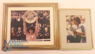 Tennis - Two Virginia Wade Autographed Photographs. Sarah Virginia Wade OBE (born 10 July 1945) is a