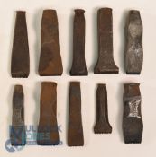 Collection of Golf Clubmakers and Retailers Cast Iron Club Head and Shaft Stamps (10) to incl Brews'