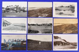 Interesting collection of early Alnmouth Golf Links (est 1869) b&w golfing postcards (9) a good