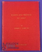 Rights and Wrongs of Golf Jones Jr, Published by A G Spalding & Brothers, USA 1935. Classic Jones,