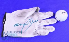Graeme McDowell (US Open Champion) players signed worn golf glove and golf ball - to include