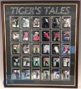 Upper Deck Tiger's Tales Golf framed Cards, a set of 25 cards 1-25, framed and mounted under