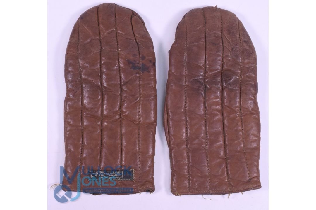 Early 20th century Boxing Sparring Gloves. Quality leather pair of gloves made by C R Thompson